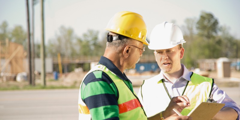 Utility worker workers at job site Utility worker workers at job site