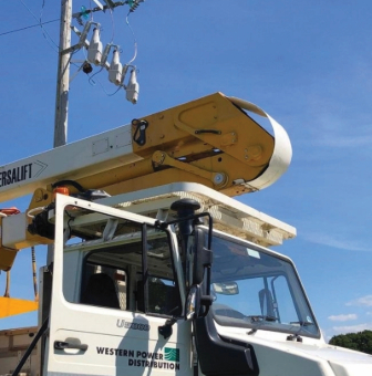 Photo of TripSaver II&reg; Cutout-Mounted Recloser deployed on a lateral line in the United Kingdom